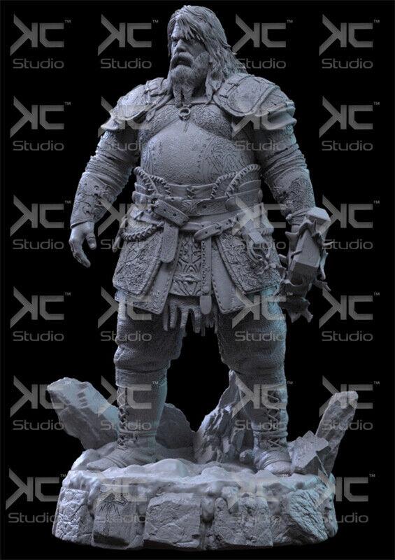 God Of Wars Thor 3D Printing Unpainted Figure Model GK Blank Kit