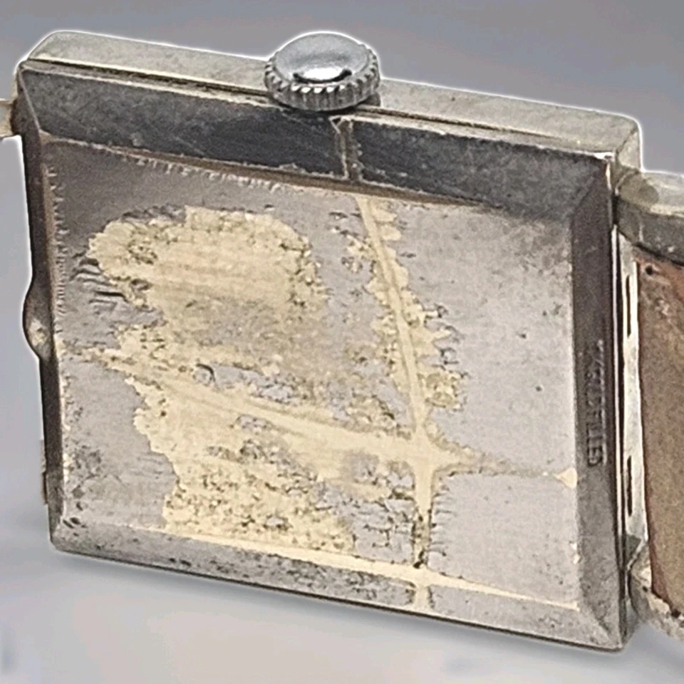 Vintage Wittnauer "ROSS" Mens 1950s watch Grade 9WW Fancy Case Hadley Roma Band - Image 4 of 4