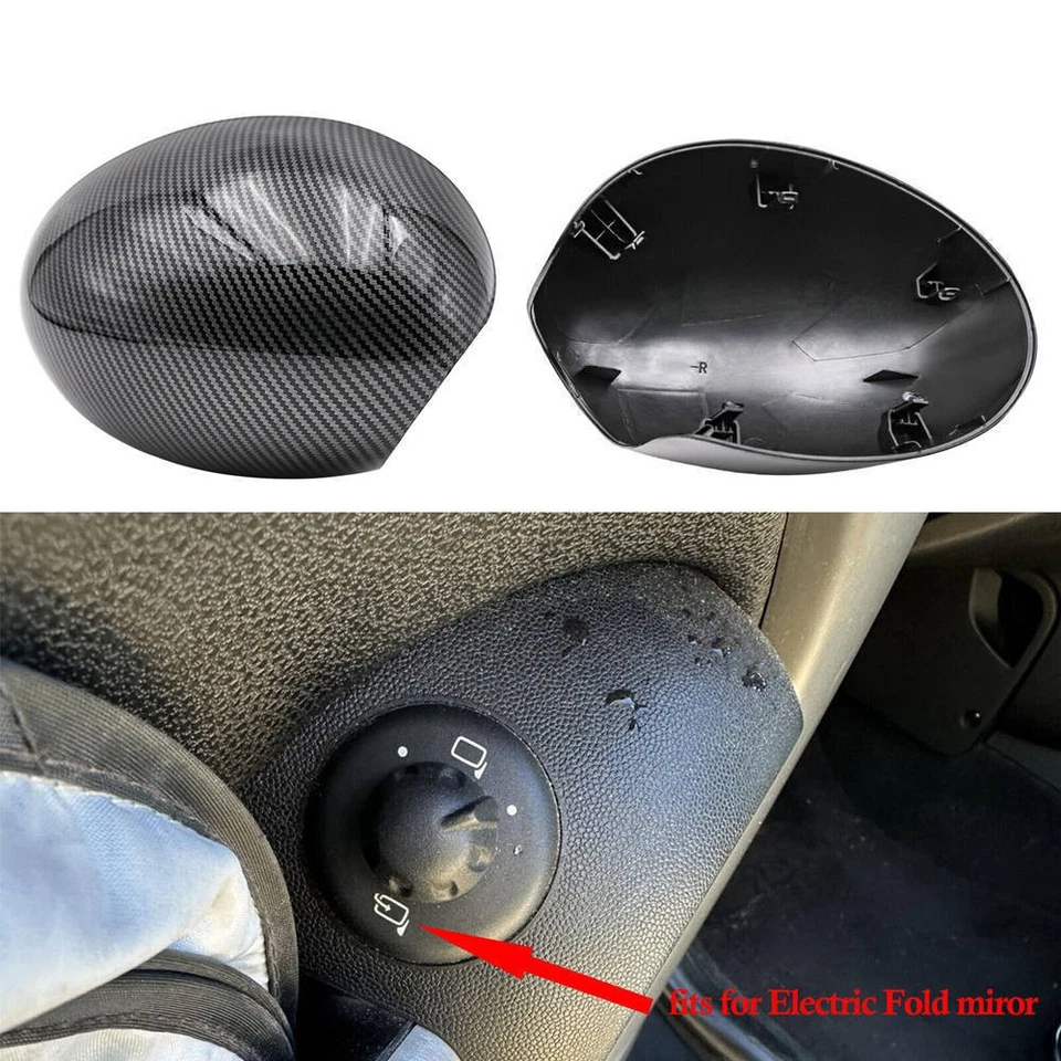 2x Calotta copri specchietti laterali effetto carbonio per Mini Cooper R55 R56 R57 R58 R59 - Immagine 3 di 4