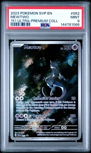 2023 POKEMON SVP EN-SV BLACK STAR PROMO 151 ULTRA-PREMIUM COLL #052 MEWTWO PSA 9