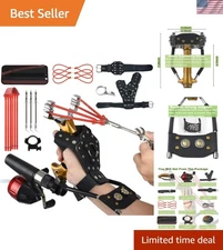 Versatile Fishing & Hunting Kit: 15-Inch Rod with Reel and Arrowheads Included