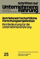 Betriebswirtschaftliche Forschungsergebnisse Herbert Jacob