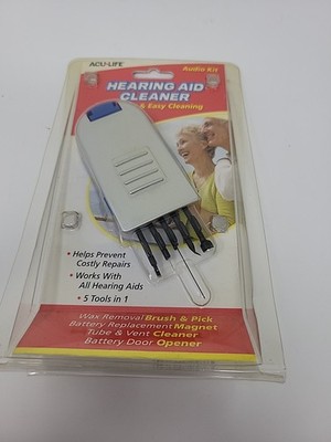 ACU-LIFE Hearing Aid Cleaner Audio Kit 5-in-1 Wax Removal Tools New
