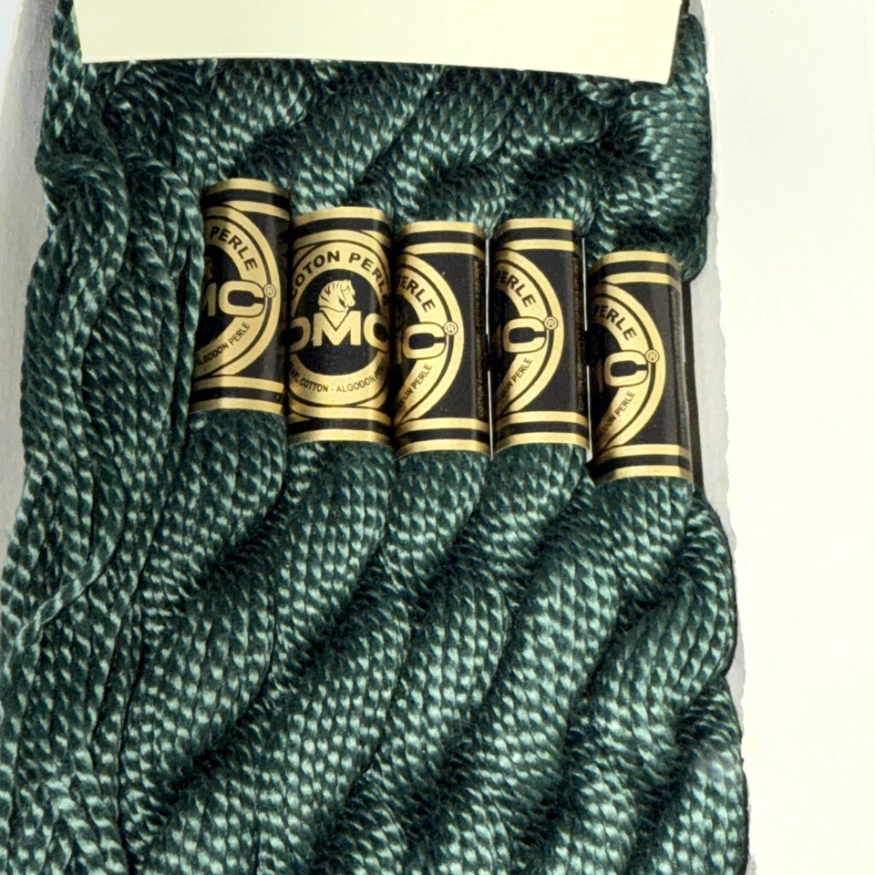 DMC Pearl Cotton (Coton Perle) Size 3 Color 500 Dark Green 12 skeins - Image 2 of 4