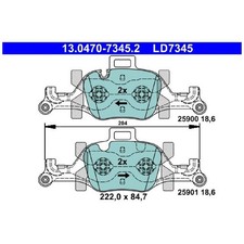 Satz Bremsbeläge Bremsklötze vorne für BMW 7-er G11 I4 G26 X3 G01 X4 | 245244