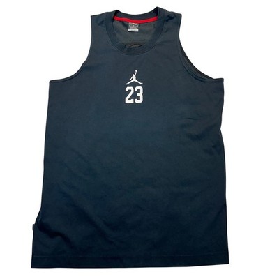 JORDAN 23 バスケットボールタンクトップ 黒 Jordan Tank Top Mens Large Black Dri-FIT Jumpman 23 Athletic