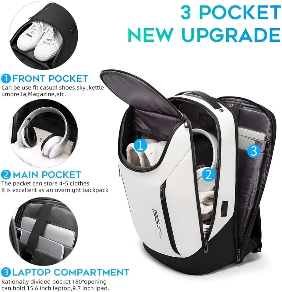 Durable Laptop Backpack with 15.6 Inch Laptop Pocket - Image 4 of 4