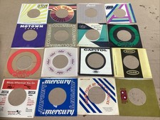 Lot of 1970 s Vintage 7 inch 45 PRM Original Company Sleeves without Split 7
