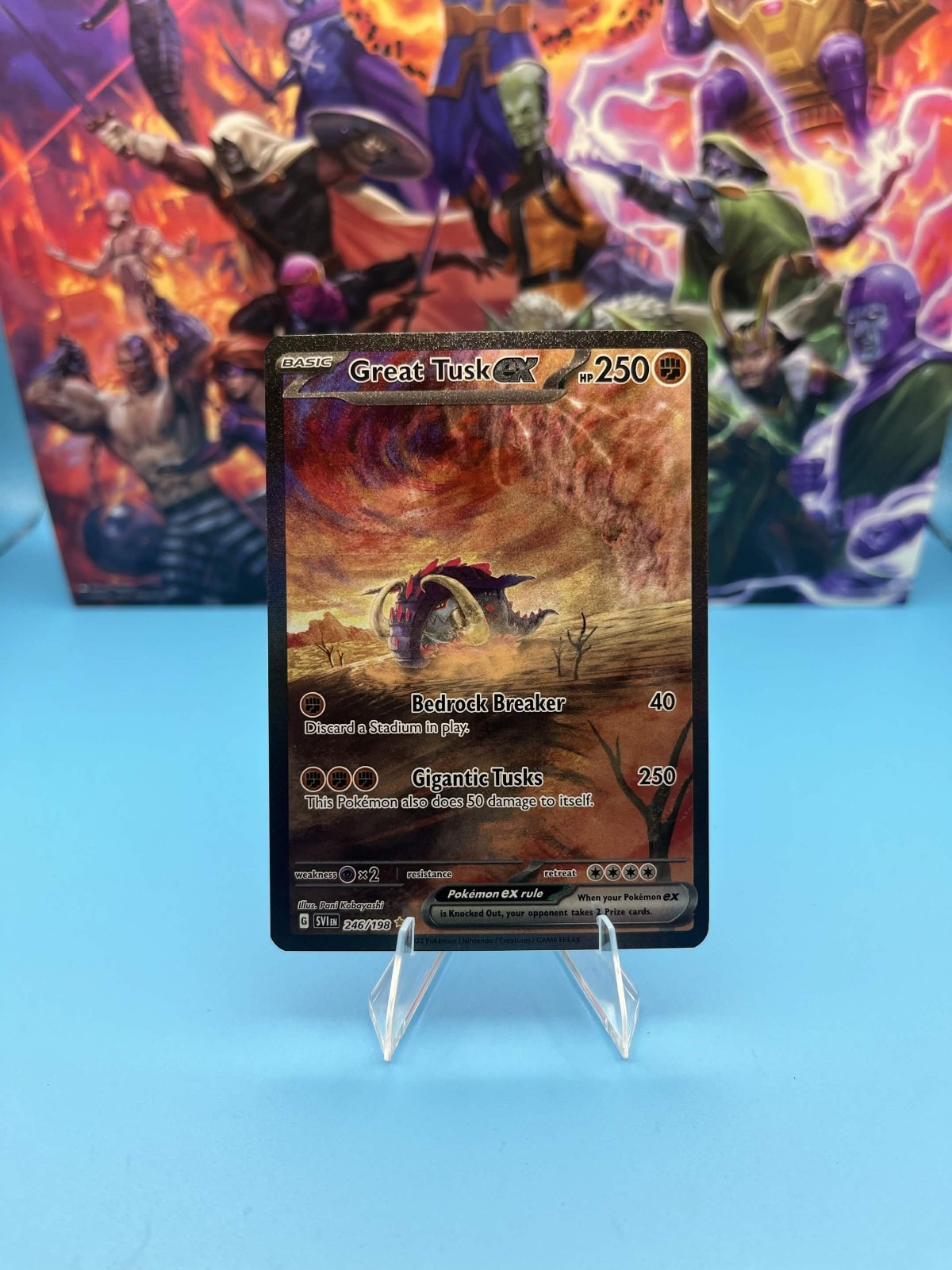 Great Tusk Ex 246/198 SV01: Scarlet & Violet Base Set Holo Pokémon TCG - N/M