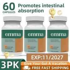 3X Emma Relief Supplement KONSCIENS KETO for Gut Bloating -180 Capsules EXP 2027