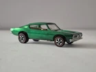 Hot Wheels Redline 67 68 US Shiny Custom Barracuda Green Straight Wheels Nice!