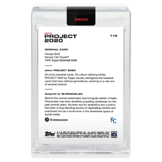 2020 TOPPS PROJECT 2020 #112 GEORGE BRETT - BY OLDMANALAN - Image 2 of 2