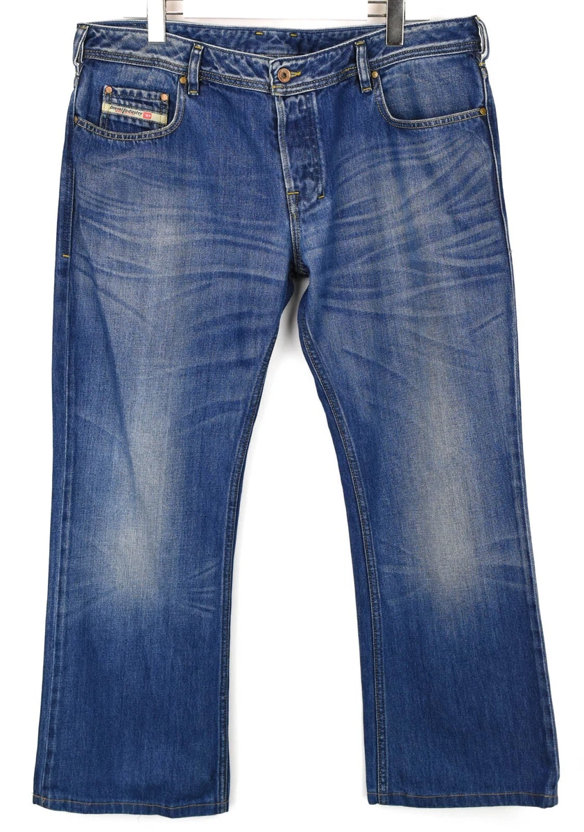 Diesel Zathan 0073I Hommes Jeans W38 L29 D lav Moustaches Droit Ajust Bouton