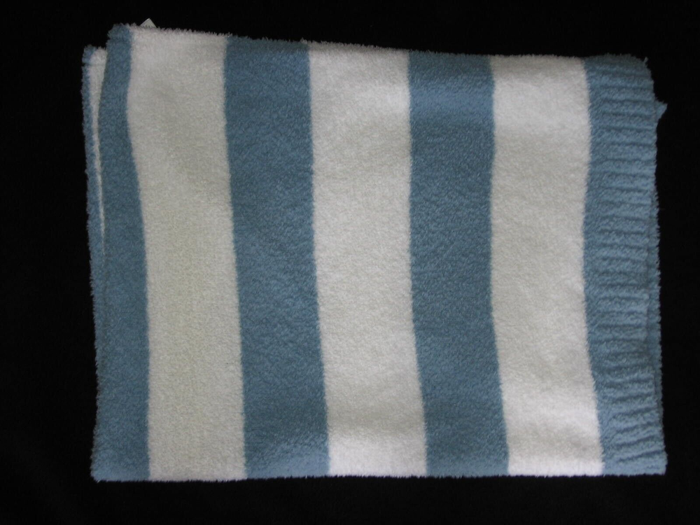 Soft Cloud Island Baby Blanket Blue White Stripes Chenille at Target  