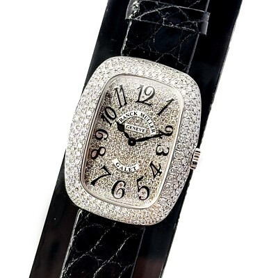 Franck Muller Galet 3002L QZ V D3 CD 18K White Gold Diamond Quartz