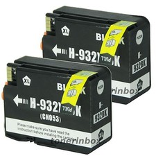 2 Pk Black Compatible Ink Cartridge for HP 932XL OfficeJet 6100 6600 6700 W/Chip