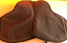 Western Barrel Horse Non-Slip Orthopedic Barrel Saddle Pad BLACK INSERT PADDING