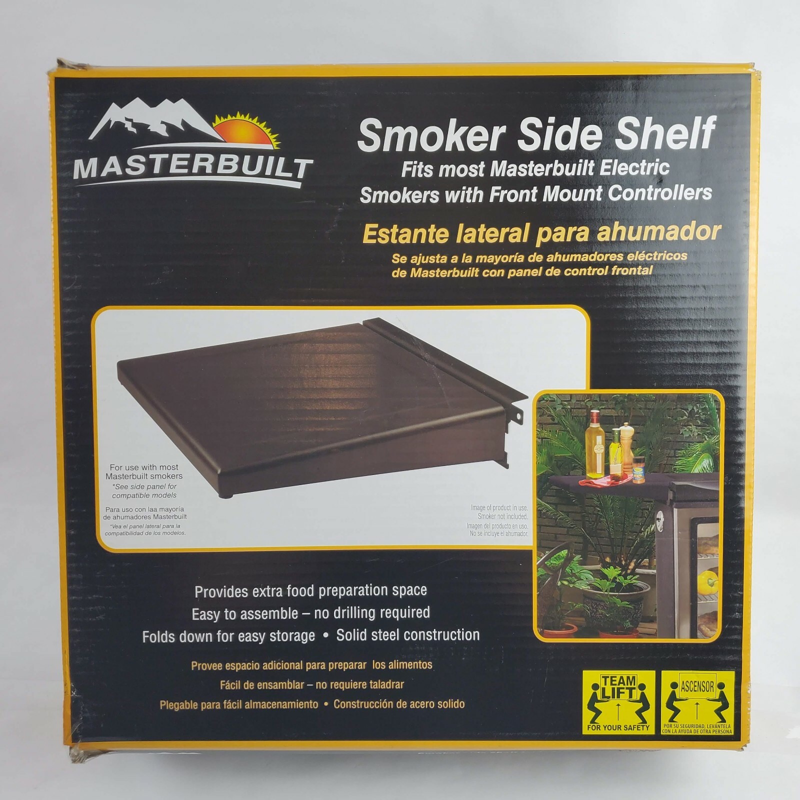 Masterbuilt MB 20101613 Smoker Side Shelf 13 Inch Black 0213 0312 0512 0513 1214