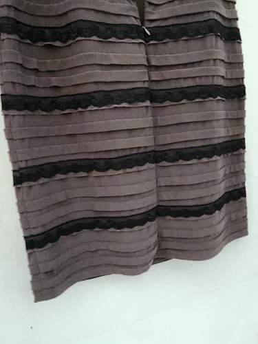Abito senza maniche Adrianna Papell viola nero pizzo a più livelli guaina collo a V donna 14 - Foto 13 di 22