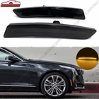 [Amber LED] For 2016-2020 Cadillac CT6 CT6-V Smoke Front Side Marker Lights Lamp