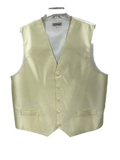St. Patrick Men's Yellow Vest 5 Buttons 2 Front Pockets Polyester Sizes XS - XL