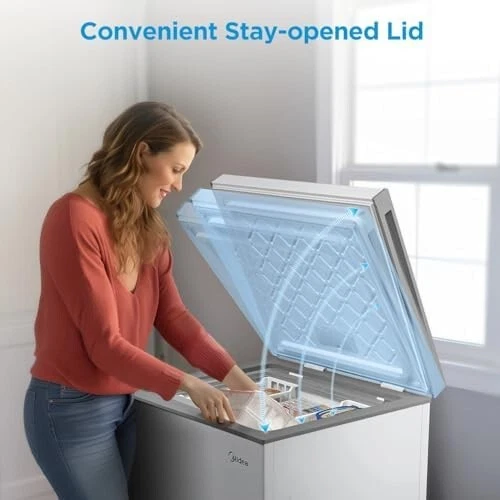 Трансформируемая морозильная камера Midea 3,5 куб. фута - компактная и энергоэффективная, белая - Изображение 2 из 4