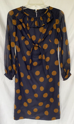 VTG 60s..STANTON JRs PETITE..BROWN..POLKA DOT..SHEATH..DRESS..XXS | eBay