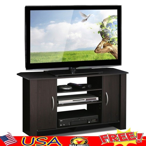 Modern TV Stand Entertainment Center W/ Open Storage & Cabinets Living Room New