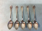 Sterling Silver Demitasse Spoons (5) by R.Wallace & Sons 4”L
