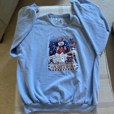 Vintage 90s Jerzees Americana Winter Snowman Sweatshirt Christmas XL