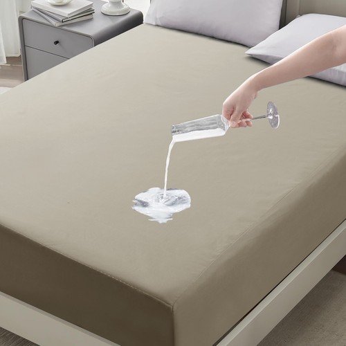 New Waterproof Fitted Bed Sheet Matress Protector Extra Deep 30 cm UK Sheets - Picture 4 of 61