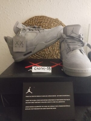 NIKE AIR JORDAN 4 RETRO KAWS GREY Size12   autentic 100%