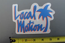 LOCAL MOTION Hawaii Clear Blue Orange T&C Aloha LM2 80's Vintage Surfing STICKER
