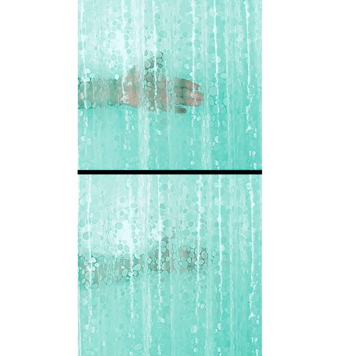 70" x 72" Clear Transparent Stone Pebble PEVA Shower Curtain Liner Waterproof - Picture 8 of 19