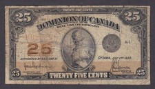 [F] 1923 Dominion of Canada 25 Cents P-10a DC-24a [A10-3]