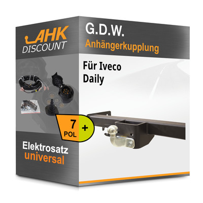 Für Iveco Daily 07.2014- G.D.W. Anhängerkupplung starr + 7polig E-Satz NEU