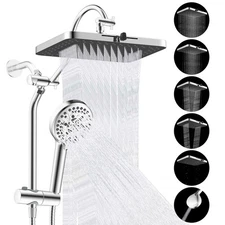 Hibbent 13 inch High Pressure Rainfall Shower Head Combo with Headheld Spray