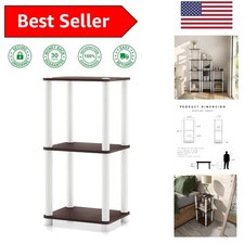 Versatile 3-Tier Display Shelves in Espresso Finish for Effortless Organization