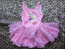 Disney Girls Pink Ballet Dress Size 8 Bell Rapunzel