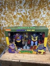 Teenage Mutant Ninja Turtles Mighty Hog and Rhino-Man Figures 2022 NECA