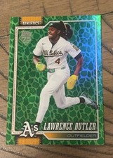Topps 2024 Series 1 Lawrence Butler Green Parallel #324 Oakland Athletics