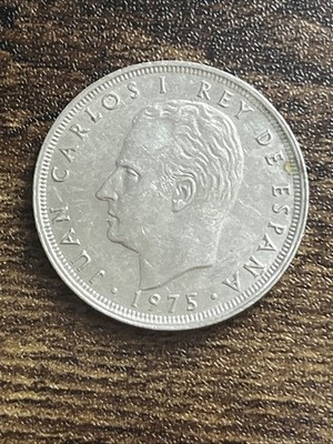 1975 Spain 25 Ptas Actual Coin TB6541*