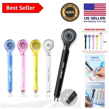 Broad Tip 5-Piece White Correction Tape Pen Set - Ambidextrous & User-Friendly