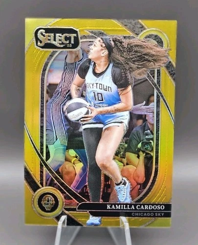 2025 Panini-Select WNBA #208 KAMILLA CARDOSO GOLD PRIZM 03/10