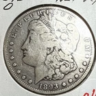 1893-O $1 Morgan Dollar 90% Silver New Orleans US Coin Scratches