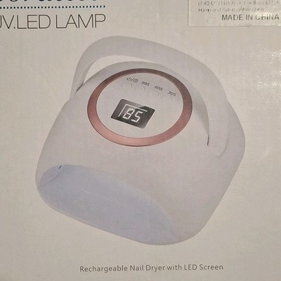 Nailshow Cordless UV LED Nail Dryer Lamp 72W Digital Display White S40-US