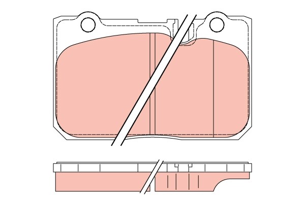 Front TRW-OE GDB3226 Brake Pad Set, disc brake for LEXUS,TOYOTA