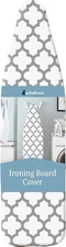 Whitmor Deluxe Ironing Board Cover Pad Medallion Gray Heat Resistant Non Slip