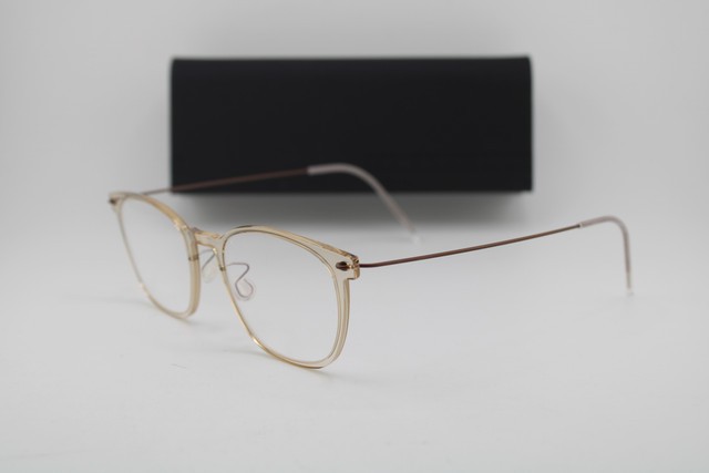 NEW LINDBERG NO. 003/146EV 6609 COL. U12 CLEAR BROWN AUTHENTIC EYEGLASSES 47-20