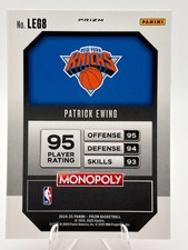 2024-25 Panini Prizm Monopoly Legends Patrick Ewing Nebula Scope Prizm #LEG8 SSP